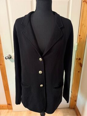 Bruno Magli Women’s Black Knit Blazer, Size XL